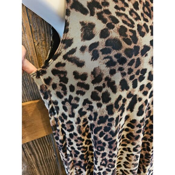 Nik and Nash size S made in USA leapord print Layered casual career dress EUC - Picture 6 of 8